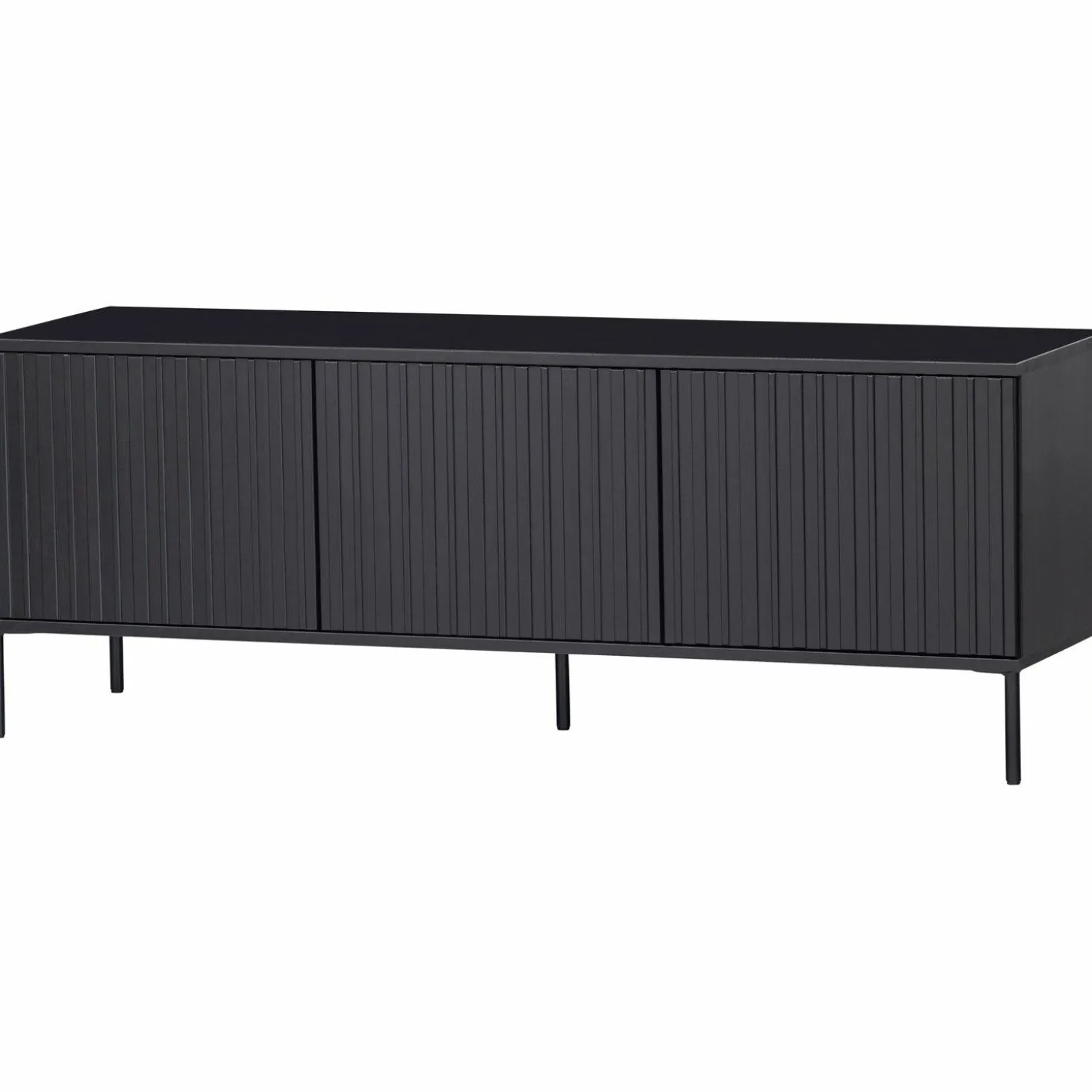 TV-meubel New Gravure Grenen 150cm - Zwart - Loft24.nl