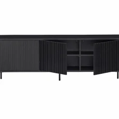 TV-meubel New Gravure Grenen 150cm - Zwart - Loft24.nl