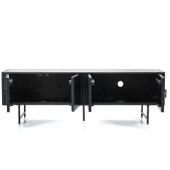 TV-meubel Remi Mangohout en Metaal 170cm - Zwart - Loft24.nl