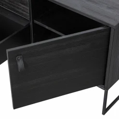 TV-meubel Silas Grenen 180cm - Zwart - Loft24.nl