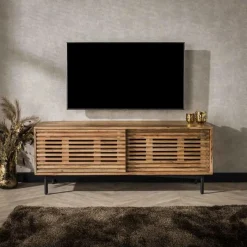 TV-meubel Slide Acaciahout 135cm - Naturel - Loft24.nl