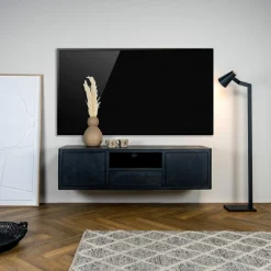 TV-meubel Tenna Zwart - 150 cm - Loft24.nl