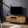TV-meubel Wave Mangohout 135cm - Naturel - Loft24.nl