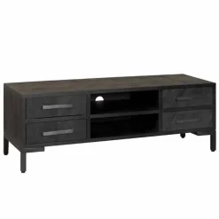 TV-meubel Ziano Visgraat 145 cm - Zwart - Loft24.nl