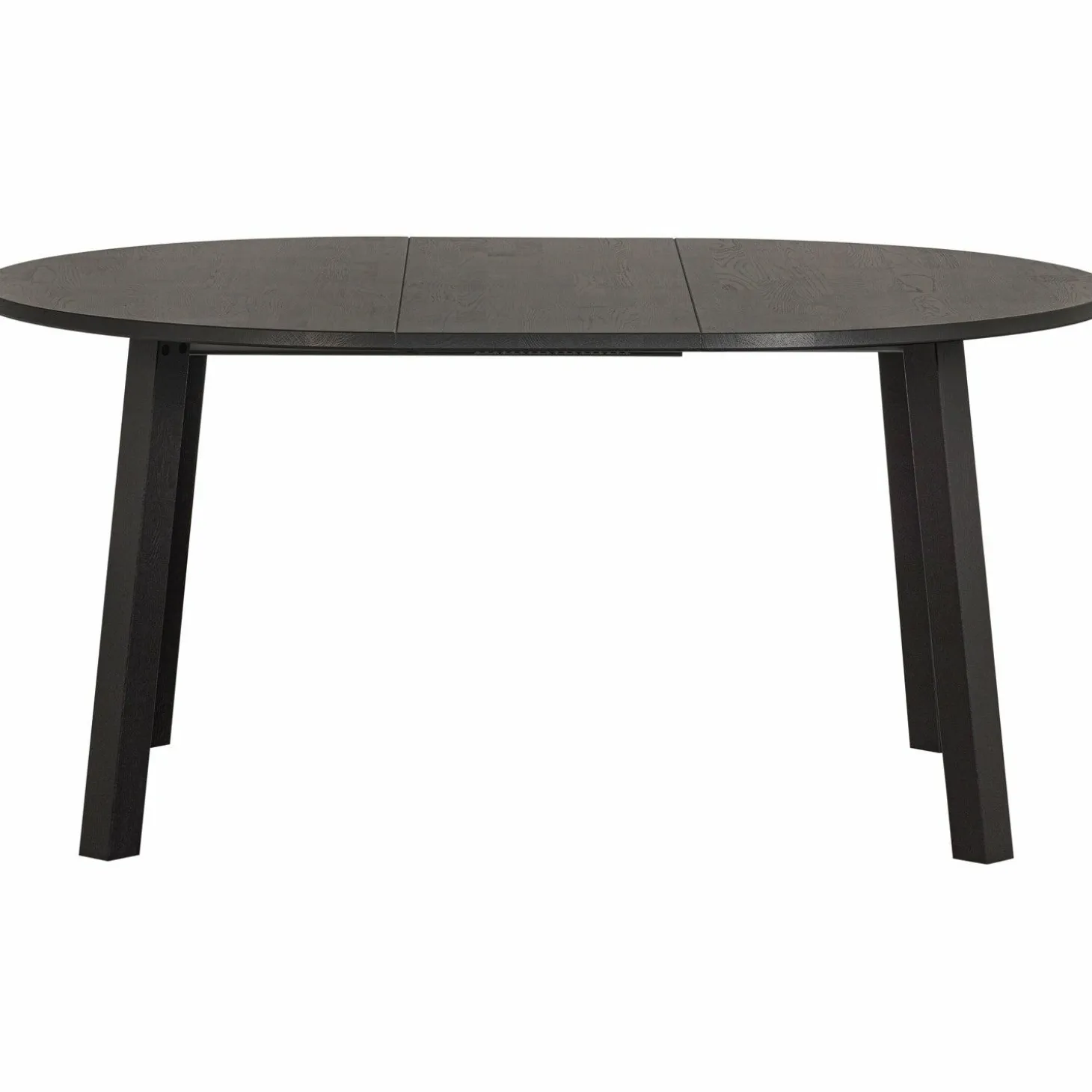 Uitschuifbare Ronde Eettafel Lange Jan Eiken, 120-200 x 120cm, kleur blacknight - Loft24.nl