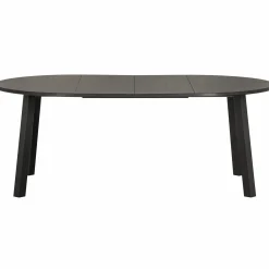 Uitschuifbare Ronde Eettafel Lange Jan Eiken, 120-200 x 120cm, kleur blacknight - Loft24.nl