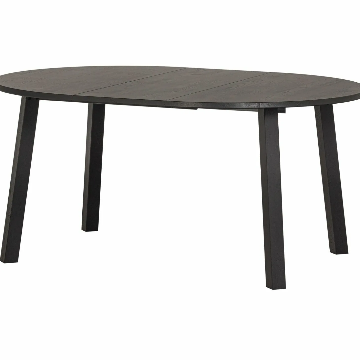 Uitschuifbare Ronde Eettafel Lange Jan Eiken, 120-200 x 120cm, kleur blacknight - Loft24.nl