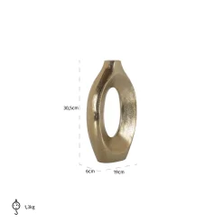 Vaas Alma kleur Brushed Gold - Loft24.nl