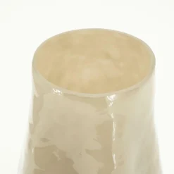 Vaas Boyna Glas 30cm hoog - Taupe - Loft24.nl