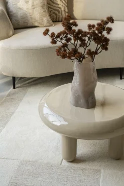 Vaas Boyna Glas 30cm hoog - Taupe - Loft24.nl