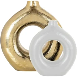 Vaas Felicia 29cm hoog kleur Goud - Loft24.nl