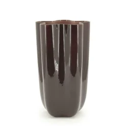 Vaas Flori Glas 30cm hoog - Plum - Loft24.nl