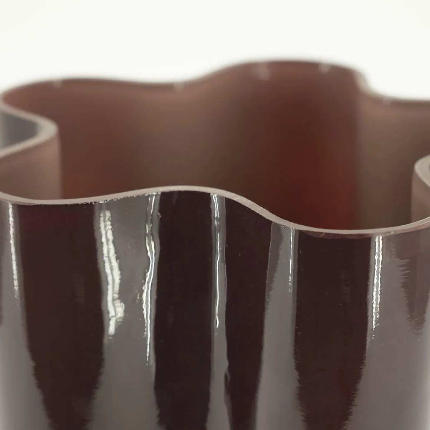 Vaas Flori Glas 30cm hoog - Plum - Loft24.nl