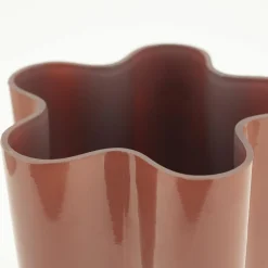 Vaas Flori Glas 30cm hoog - Koraal rood - Loft24.nl