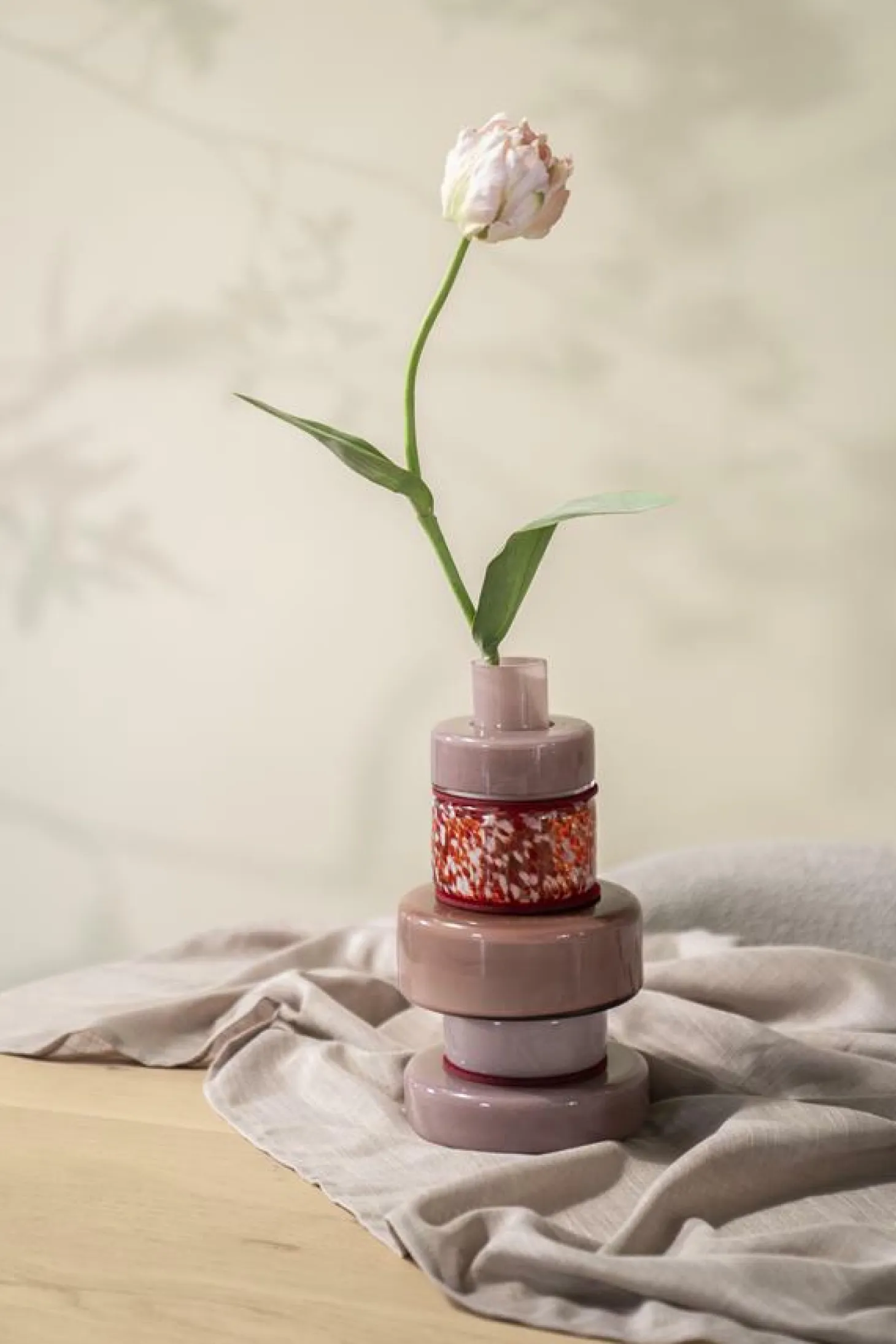 Vaas Golas Mondgeblazen glas - Burgundy - Loft24.nl