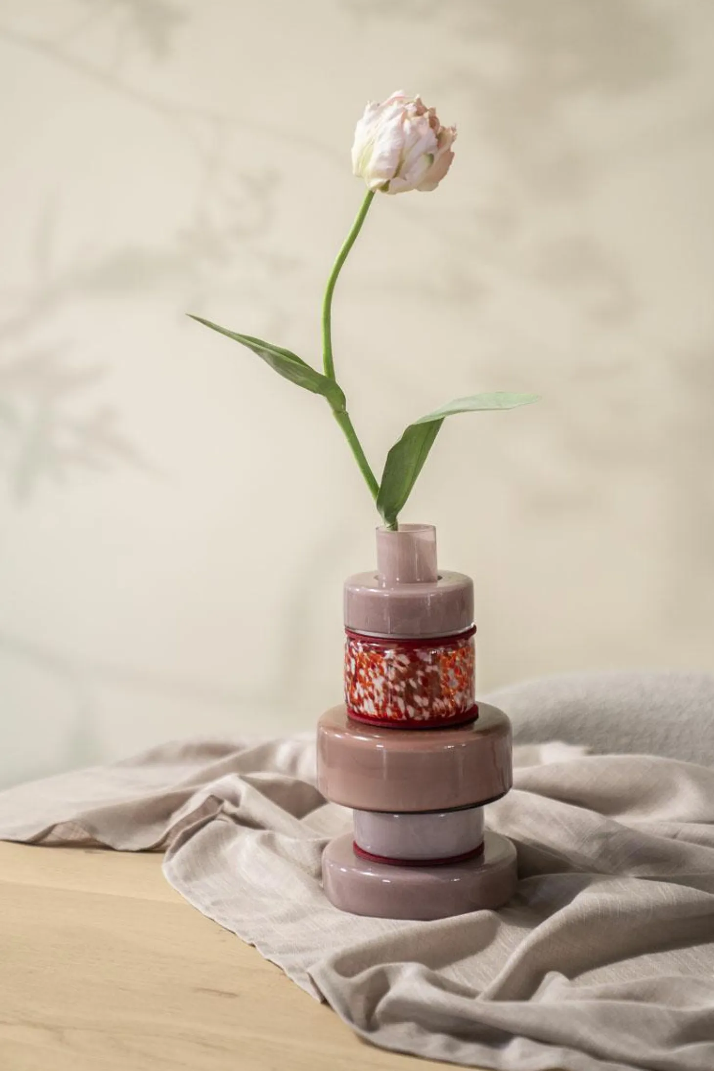 Vaas Golas Mondgeblazen glas - Burgundy - Loft24.nl