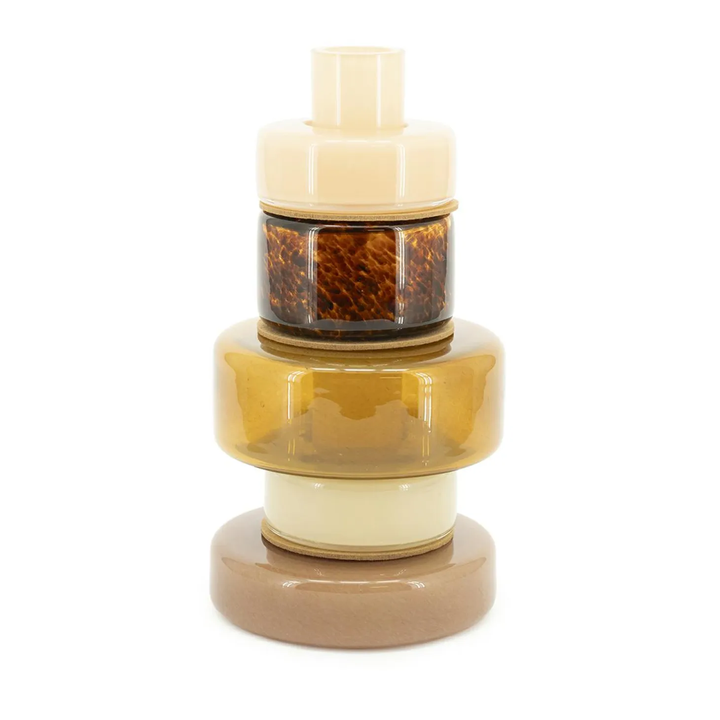 Vaas Golas Mondgeblazen glas - Bruin - Loft24.nl