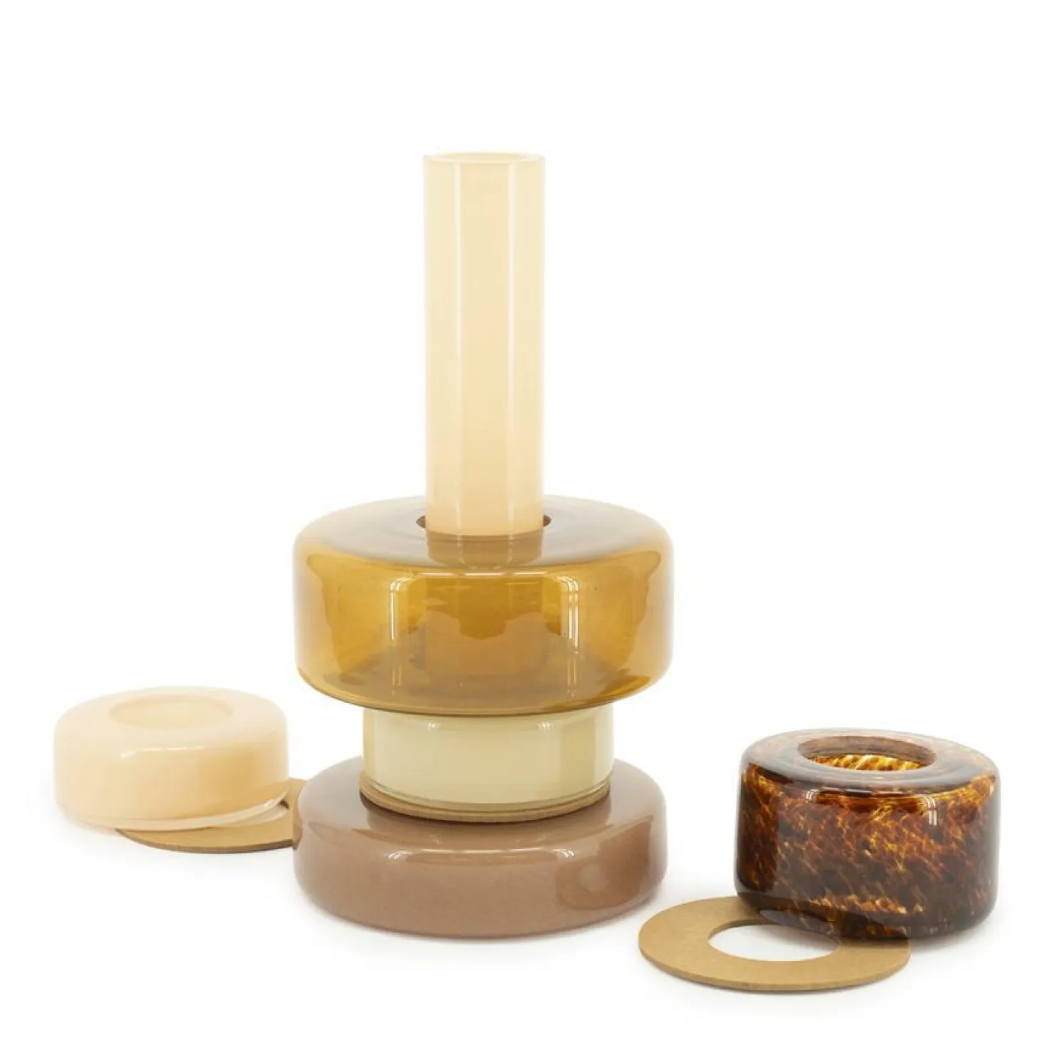 Vaas Golas Mondgeblazen glas - Bruin - Loft24.nl