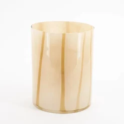 Vaas Hurricane Niala Glas 24 cm - Beige - Loft24.nl