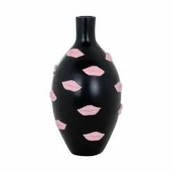 Vaas Kisses Resin kleur Zwart/Roze - Loft24.nl