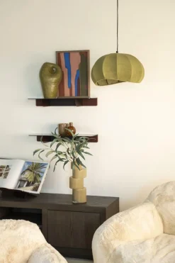 Vaas Pila Glas 35cm hoog - Sage groen - Loft24.nl