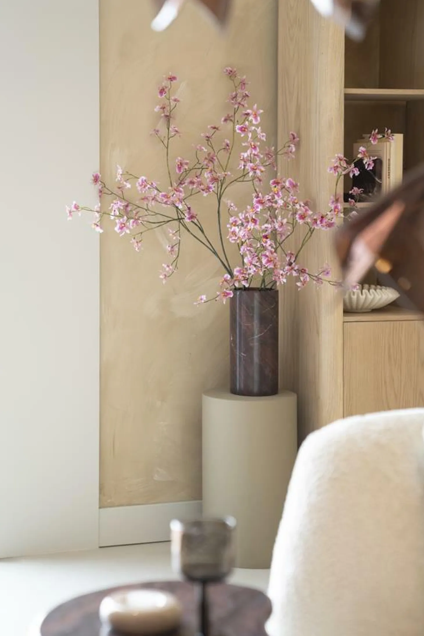 Vaas Rosso Marmer 33cm hoog - Loft24.nl