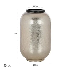 Vaas Vesna kleur Zilver - Loft24.nl