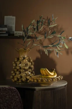 Vaas Viro Geglazuurd aardewerk - Mosterdgeel - Loft24.nl