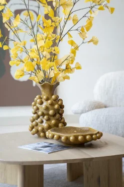 Vaas Viro Geglazuurd aardewerk - Mosterdgeel - Loft24.nl