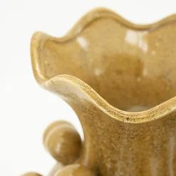 Vaas Viro Geglazuurd aardewerk - Mosterdgeel - Loft24.nl