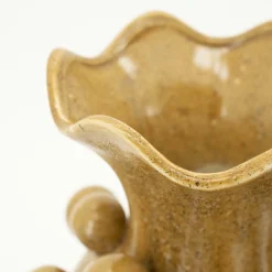 Vaas Viro Geglazuurd aardewerk - Mosterdgeel - Loft24.nl