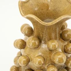 Vaas Viro Geglazuurd aardewerk - Mosterdgeel - Loft24.nl