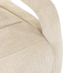 Verstelbare Draaifauteuil Denvi Chenille - Beige - Loft24.nl