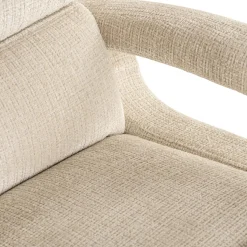 Verstelbare Draaifauteuil Denvi Chenille - Beige - Loft24.nl