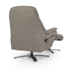 Verstelbare Fauteuil Caleb Met voetenbank - Taupe - Loft24.nl