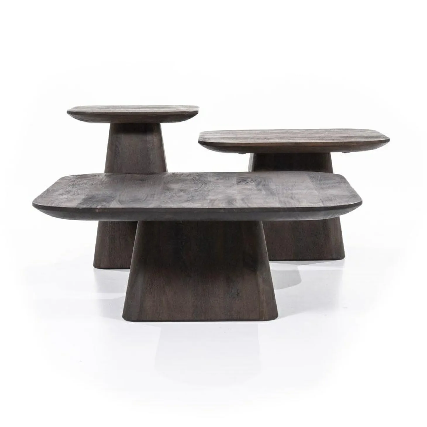 Vierkante Bijzettafel Aron Mangohout - Bruin 40 cm - Loft24.nl