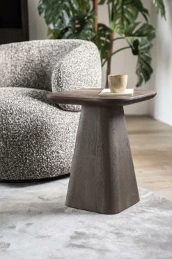 Vierkante Bijzettafel Aron Mangohout - Bruin 40 cm - Loft24.nl