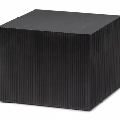 Vierkante Bijzettafel Sanne Set van 2 stuks zwart - Loft24.nl