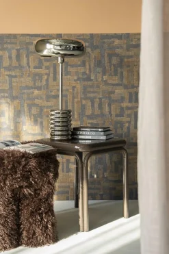 Vierkante Bijzettafel Zilo 43 x 43cm - Donkerbruin - Loft24.nl