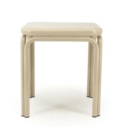 Vierkante Bijzettafel Zilo 43 x 43cm - Beige - Loft24.nl