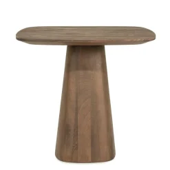 Vierkante Bistrotafel Aron Mangohout 80 x 80cm - Lichtbruin - Loft24.nl