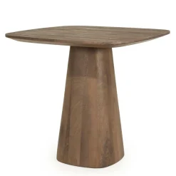 Vierkante Bistrotafel Aron Mangohout 80 x 80cm - Lichtbruin - Loft24.nl