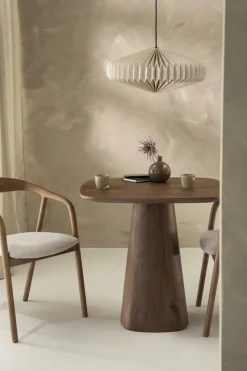 Vierkante Bistrotafel Aron Mangohout 80 x 80cm - Lichtbruin - Loft24.nl