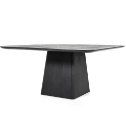 Vierkante Eettafel Aron Mangohout Zwart - 150cm - Loft24.nl