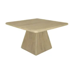 Vierkante Eettafel Asti Mangohout 130 x 130cm kleur Naturel - Loft24.nl