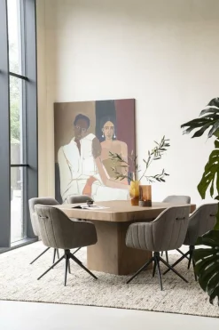 Vierkante Eettafel Harmonie Bruin - 140cm - Loft24.nl