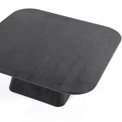 Vierkante Salontafel Aron Mangohout - Zwart 80 cm - Loft24.nl