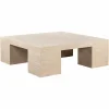 Vierkante Salontafel Biltmore Travertin 110 x 110 cm - Beige - Loft24.nl