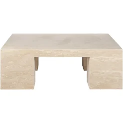 Vierkante Salontafel Biltmore Travertin 110 x 110 cm - Beige - Loft24.nl