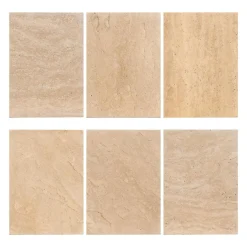 Vierkante Salontafel Biltmore Travertin 110 x 110 cm - Beige - Loft24.nl